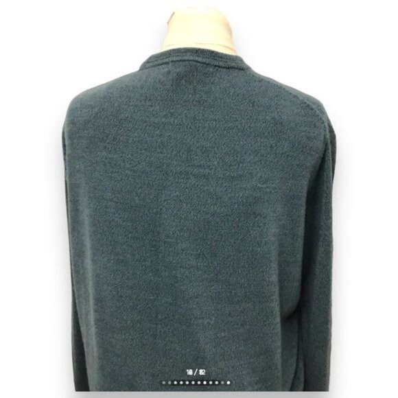 Geoffrey Beene Mens Crew Neck Single Color Argyle Sweater, Blue, size XL - Picture 5 of 7